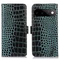 Google Pixel 11/11 Pro Crocodile Series Wallet Leren Hoesje met RFID - Groen