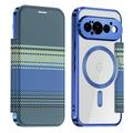 Google Pixel 11 Pro Stijlvol magnetisch flip hoesje met RFID-kaartsleuven - Blauw