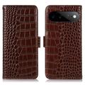 Google Pixel 11 Pro XL Crocodile Series Wallet Leren Hoesje met RFID - Bruin