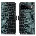 Google Pixel 11 Pro XL Crocodile Series Wallet Leren Hoesje met RFID - Groen