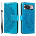 Google Pixel 11 Mandala-portemonneehoesje met polsbandje - Blauw