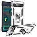 Google Pixel 6a Hybride Hoesje met Metalen Standaard