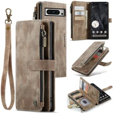 Caseme C30 Multifunctionele Google Pixel 8 Pro Portemonnee Hoesje - Bruin