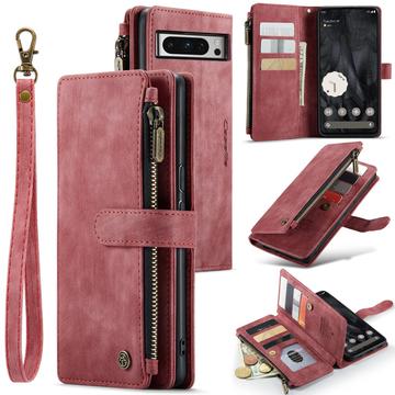 Caseme C30 Multifunctionele Google Pixel 8 Pro Portemonnee Hoesje - Rood