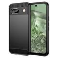 Google Pixel 8a Geborsteld TPU Hoesje - Koolstofvezel