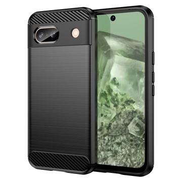 Google Pixel 8a Geborsteld TPU Hoesje - Koolstofvezel