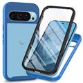 Google Pixel 9 Pro XL 360 Bescherming Hoesje - Blauw / Doorzichtig