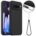 Google Pixel 9 Pro XL Liquid Siliconen Hoesje - MagSafe Compatibel - Zwart