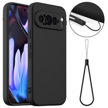 Google Pixel 9 Pro XL Liquid Siliconen Hoesje - MagSafe Compatibel - Zwart