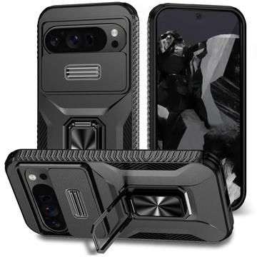 Google Pixel 9 Pro XL Hybride Hoesje met Roterende Ring en Cameraschild