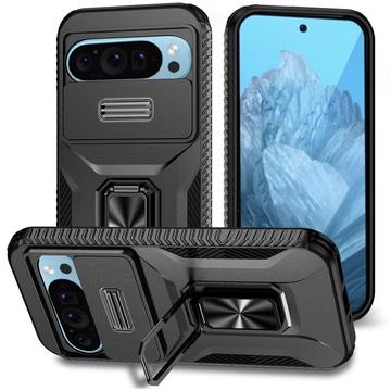 Google Pixel 9/9 Pro Hybride Hoesje met Roterende Ring en Cameraschild