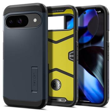 Google Pixel 9/9 Pro Spigen Tough Armor Cover -  Metalen leisteen