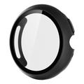 Google Pixel Watch 4 Plastic Hoesje met Glazen Screenprotector - 45mm - Zwart