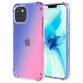 Gradient Schokbestendig iPhone 14 Plus TPU Hoesje - Blauw / Roze