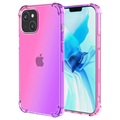 Gradient Schokbestendig iPhone 14 Plus TPU Hoesje - Roze / Paars