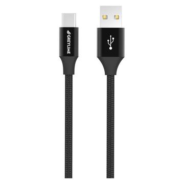GreyLime Gevlochten USB-A / USB-C Kabel - 1m