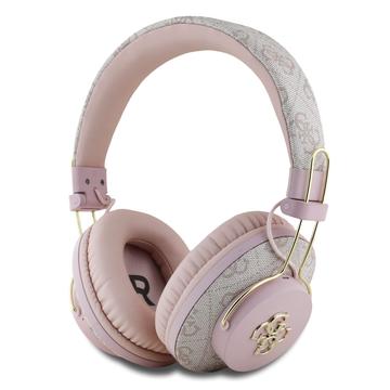 Guess 4G Big Metal Logo ENC Draadloze Hoofdtelefoon - Roze