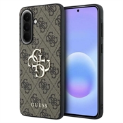 Samsung Galaxy A57 Guess 4G Big Metal Logo Hybride Hoesje - Bruin