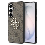Samsung Galaxy S26+ Guess 4G Big Metal Logo Hybride Hoesje - Bruin