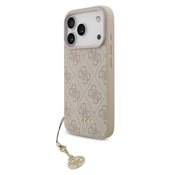 iPhone 17 Pro Guess 4G Charme Hybride Hoesje - MagSafe Compatibel - Roze