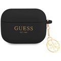 Guess 4G Charm AirPods Pro Siliconen Cover - Zwart