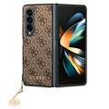 Guess 4G Charms Collection Samsung Galaxy Z Fold4 Hybrid Case - Bruin