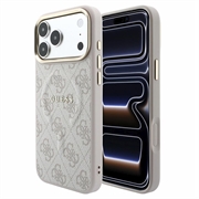 iPhone 18 Pro Max Guess 4G Gold Frame Hoesje - compatibel met MagSafe - roze