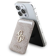 Guess 4G Metalen Logokaarthouder met Voet - MagSafe Compatibel - Roze