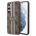 Guess 4G Printed Stripe Samsung Galaxy S23+ 5G Hybride Hoesje - Bruin