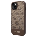 Guess 4G Stripe iPhone 14 Plus Hybride Hoesje - Bruin