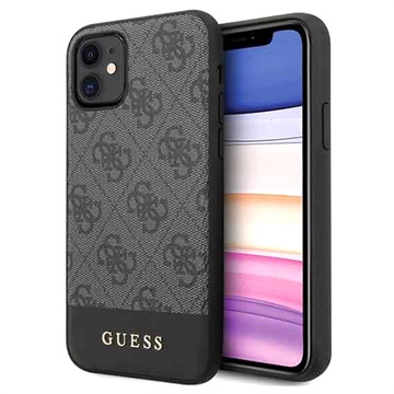 Guess 4G Stripe iPhone 11 Hybride Hoesje - Grijs