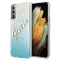 Guess Glitter Gradient Script Samsung Galaxy S21 5G Hoesje