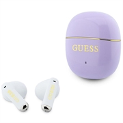 Guess Gold Line Glossy Classic Logo TWS draadloze oortjes - Paars