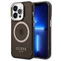 Guess Gold Outline MagSafe iPhone 14 Pro Hybride Hoesje