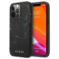 Guess Marble Collection iPhone 13 Pro Max Hybride Hoesje - Zwart