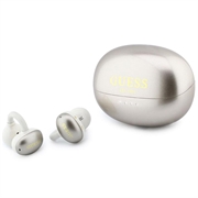 Guess draadloze oortjes met metallic afwerking en klassiek logo (OWS) - goud