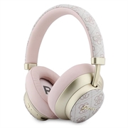 Guess PU 4G Gold Script Metal Logo ENC draadloze oortjes - Roze