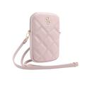 Guess Quilted 4G Metal Logo Telefoontas met Verstelbare Riem