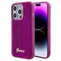 iPhone 15 Pro Guess Sequin Script Logo Cover - Magenta