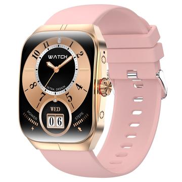 HK80 Smart Watch met AMOLED gebogen scherm, Bluetooth oproep, gezondheidsmonitor & NFC