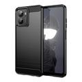HMD Fusion Geborsteld TPU Hoesje - Koolstofvezel - Zwart