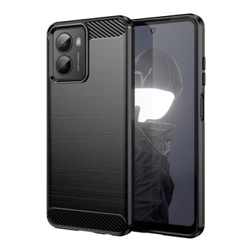 HMD Fusion Geborsteld TPU Hoesje - Koolstofvezel - Zwart