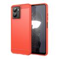 HMD Fusion Geborsteld TPU Hoesje - Koolstofvezel - Rood