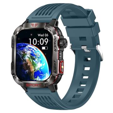 HT29 Smartwatch met kompas, hoogtedetectie en Deense taal - Blauw