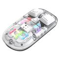 HXSJ T200 Dual-Mode Draadloze Bluetooth-muis met RGB-verlichting