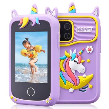 Happy Unicorn Z10 X Type Slim Speelgoed voor Kinderen met Camera, 20 Spelletjes, Muziekspeler - Paars