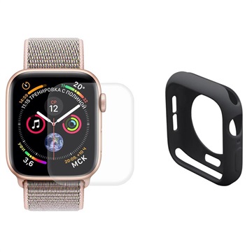 Hat Prince Apple Watch Series SE/6/5/4 Full Bescherming Set - 40mm - Zwart