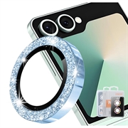 Samsung Galaxy Z Flip8 Hat Prince Glitter Camera Lens Beschermer - Blauw