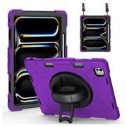 iPad Pro 13 (2024) Heavy Duty 360 Cover met Polsbandje