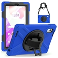 Lenovo Tab M9 Heavy Duty 360 Cover met Polsbandje - Blauw